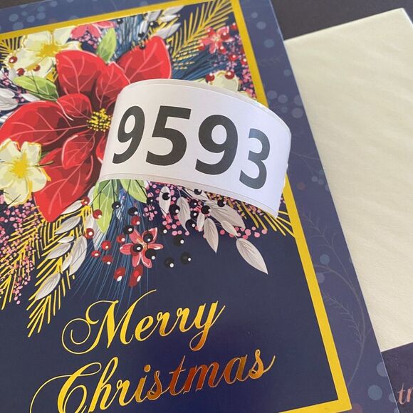 St Labre Indian School Poinsettia Floral Holiday Merry Christmas Greetings Card - Picture 8 of 8